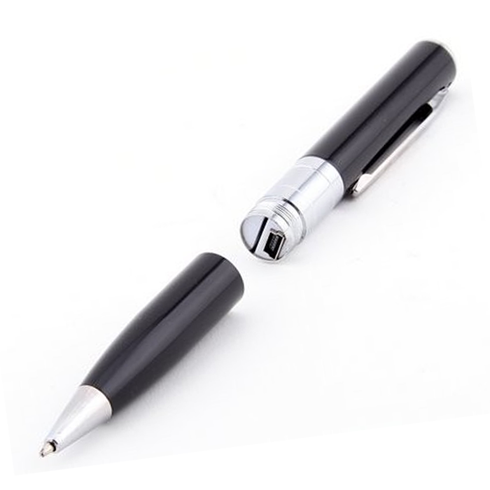 Długopis szpiegowski z kamerą DVR - 1280x960 - HD microSD - Kolor srebrny - DLUHD02