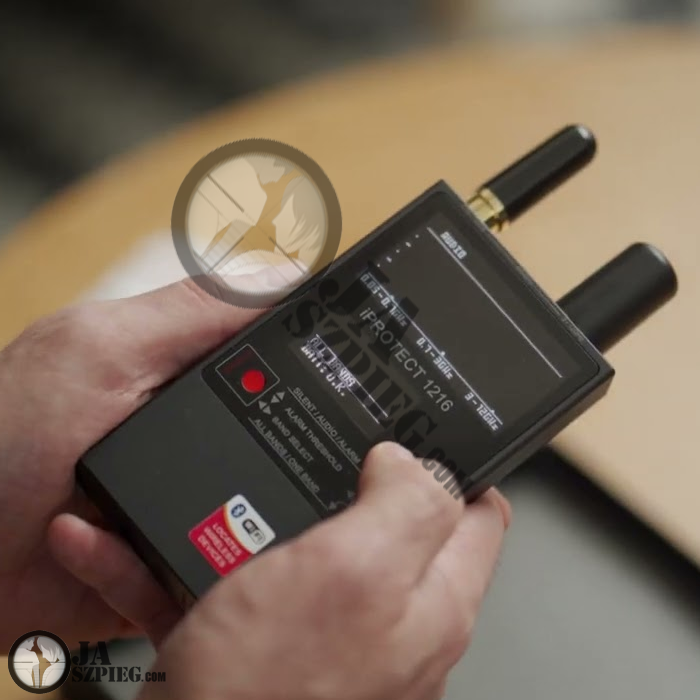 Wykrywacz podsłuchów - Profesjonalny wykrywacz do podsłuchów, mikrofonów bezprzewodowych i lokalizatorów GPS - IProtect 1216